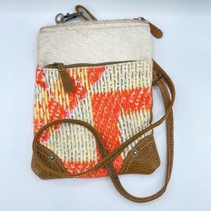 Myra bag. Real leather and hide. Southwest Yellowstone ranch look.